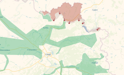 Карта боев в Сумской области 06.10.2025