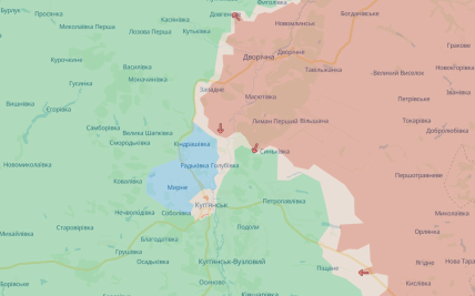 Карта, где идут бои за Купянск от DeepState 18.12.2025