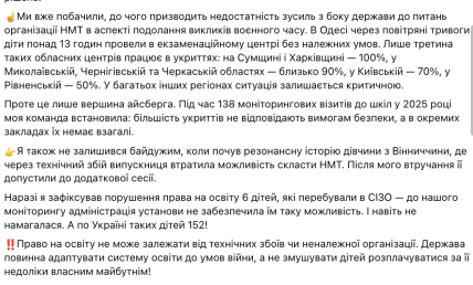 Пост Лубінця про НМТ