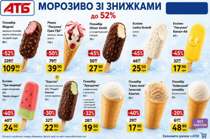 Скидки на мороженое в "АТБ"