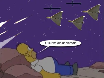 мем о шахедах в Польше, на польском языке