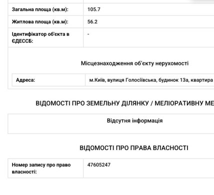 відомості про квартиру тещі Бріки