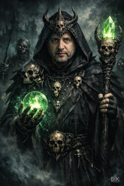 Андрій Єрмак в образі темного чаклуна