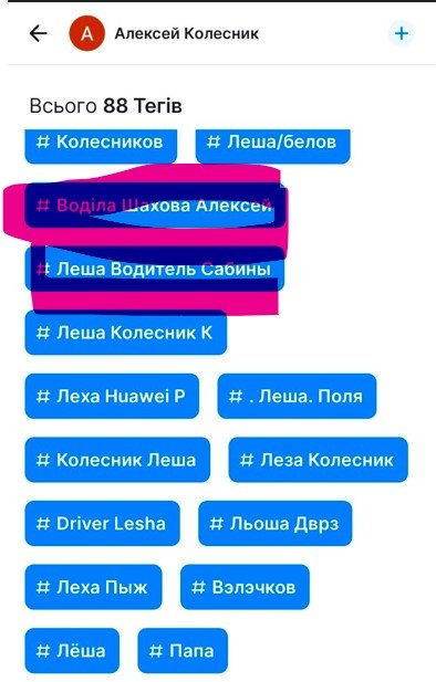скриншот — номер телефона Алексея Колесника в специализированных сервисах