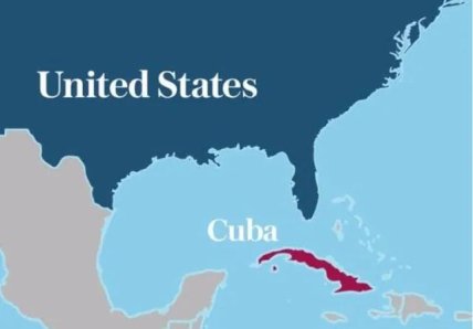 Куба и США на карте