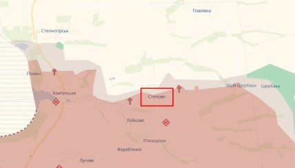 Степное Запорожской области на карте DeepState