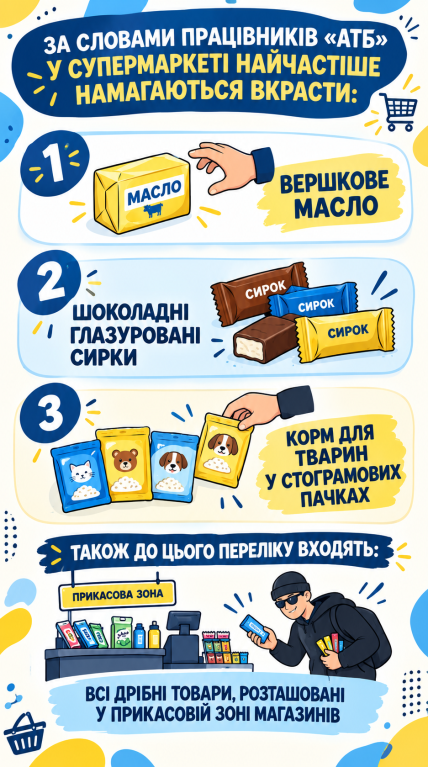 Що найчастіше крадуть в АТБ