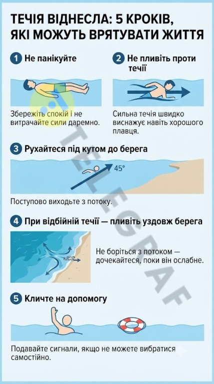 Как поступить, если унесло течением