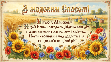 Медовый Спас, открытки, картинки, поздравления