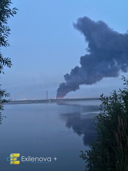 Пожар в Липецке после атаки 21.07.2026