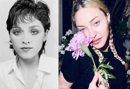 Мадонна в юности и сейчас