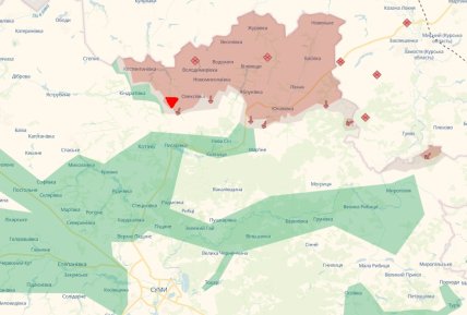 Андреевка Сумской области на карте