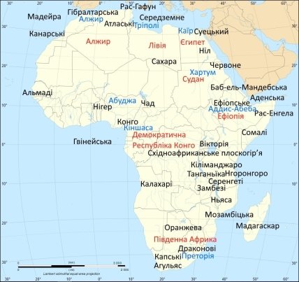 Лівія на карті Африки