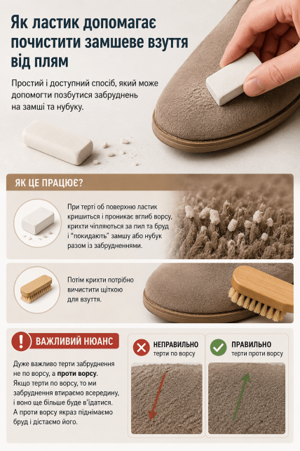 Как почистить замшевую обувь
