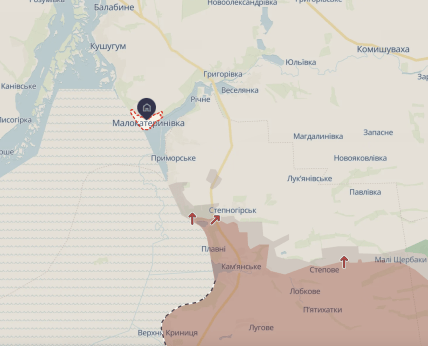 Малокатериновка на карте