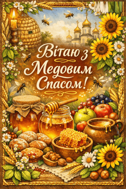 Медовый Спас, открытки, картинки, поздравления