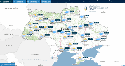 Погода в Украине на 19 декабря