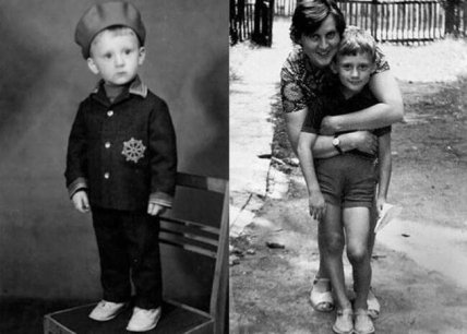 Анатолій Білий у дитинстві з мамою