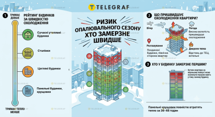Какие дома замерзнут быстрее Инфографика