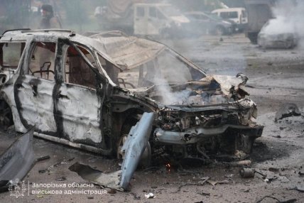 Наслідки обстрілу Запоріжжя