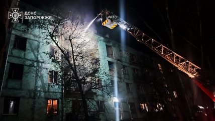 Пожежа через атаку РФ у Запоріжжі