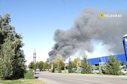 Задымление после удара РФ по Киевской области