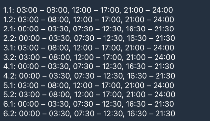 Графики отключений в Запорожской области 18 февраля