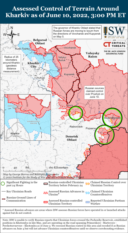 Карта бойових дій навколо Харків