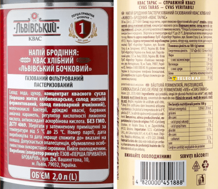 Какой квас качественнее – "Львівський квас" или "Квас Тарас"
