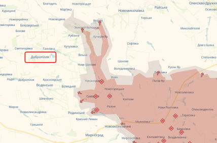 Покровський напрямок 12.08.2025 на карті deepstate