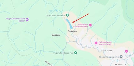 Озеро Молодості, карта