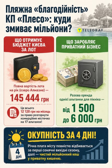 Арифметика пляжного дерибана. Инфографика "Телеграфа"