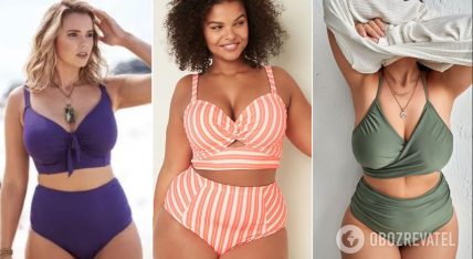 купальник с высокими плавками