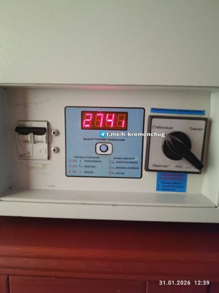 Стрибки напруги у Кременчуці 31 січня