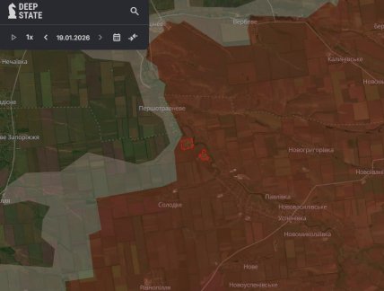 Просування росіян у Запорізькій області на карті Deep State