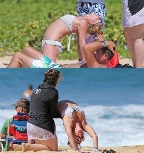 Бритни Спирс решила заняться спортом на пляже