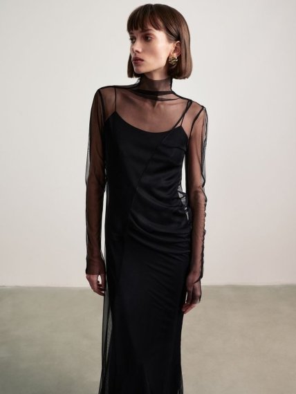 Полупрозрачное платье