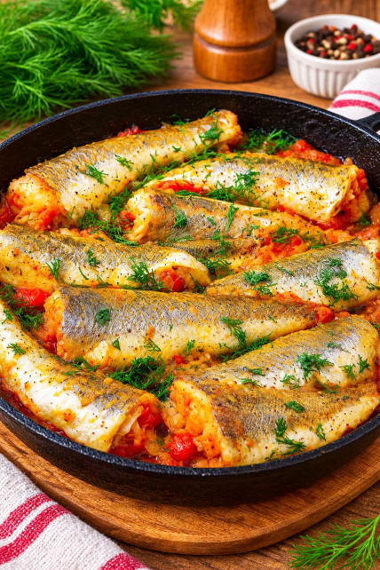 Хек по-царски тушеный с овощами - пошаговый рецепт