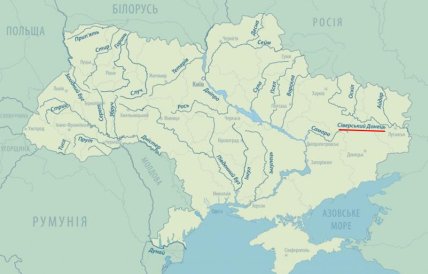 Северский Донец на карте