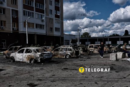 Наслідки ворожої атаки. Фото: Ян Доброносов "Телеграф"