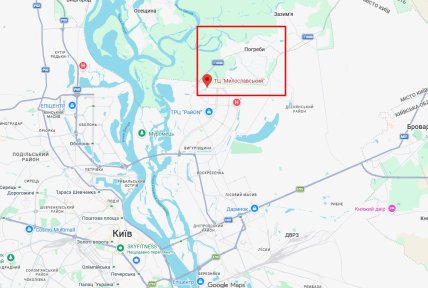 Село Погребы на карте