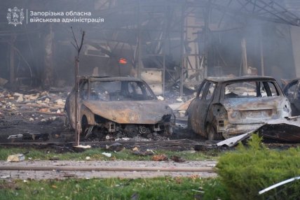 Последствия атаки в Запорожье