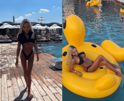 Блогерка с большими скулами