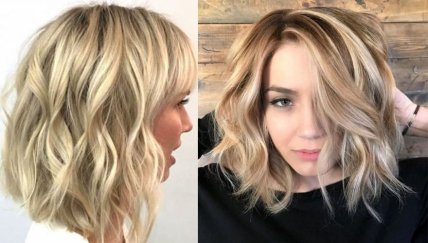 Трендовые стрижки 2023 года -  волосы средней длины с французской прядью
