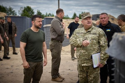 Володимир Зеленський на будівництві фортифікацій у Волинській області, 30.07.2024