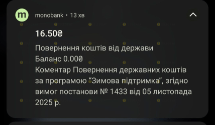 Повідомлення про повернення коштів державі