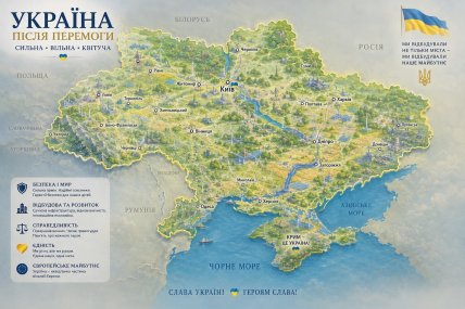 Карта Украины после окончания войны