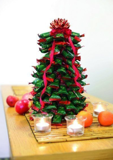 Есть идея! Как сделать ёлку из конфет (ФОТО) - изображение №3