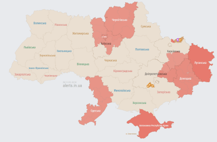 воздуная тревога карта