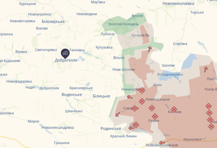 Добропольское направление на карте